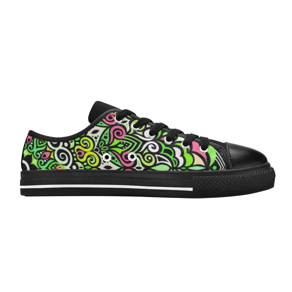 Peace Mandala Canvas Kid's Shoes