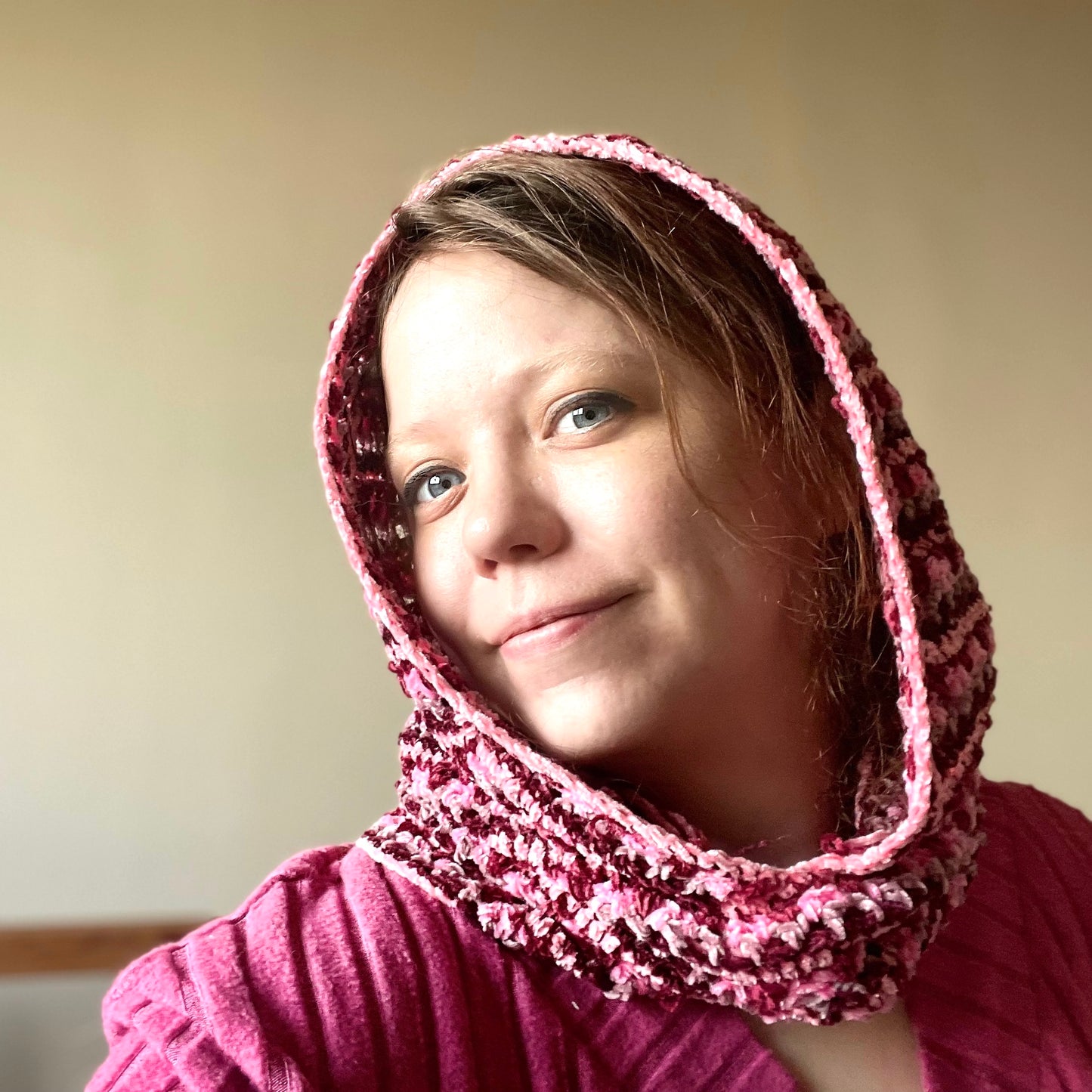 Kit: Crushed Velvet Chenille Hooded Cowl