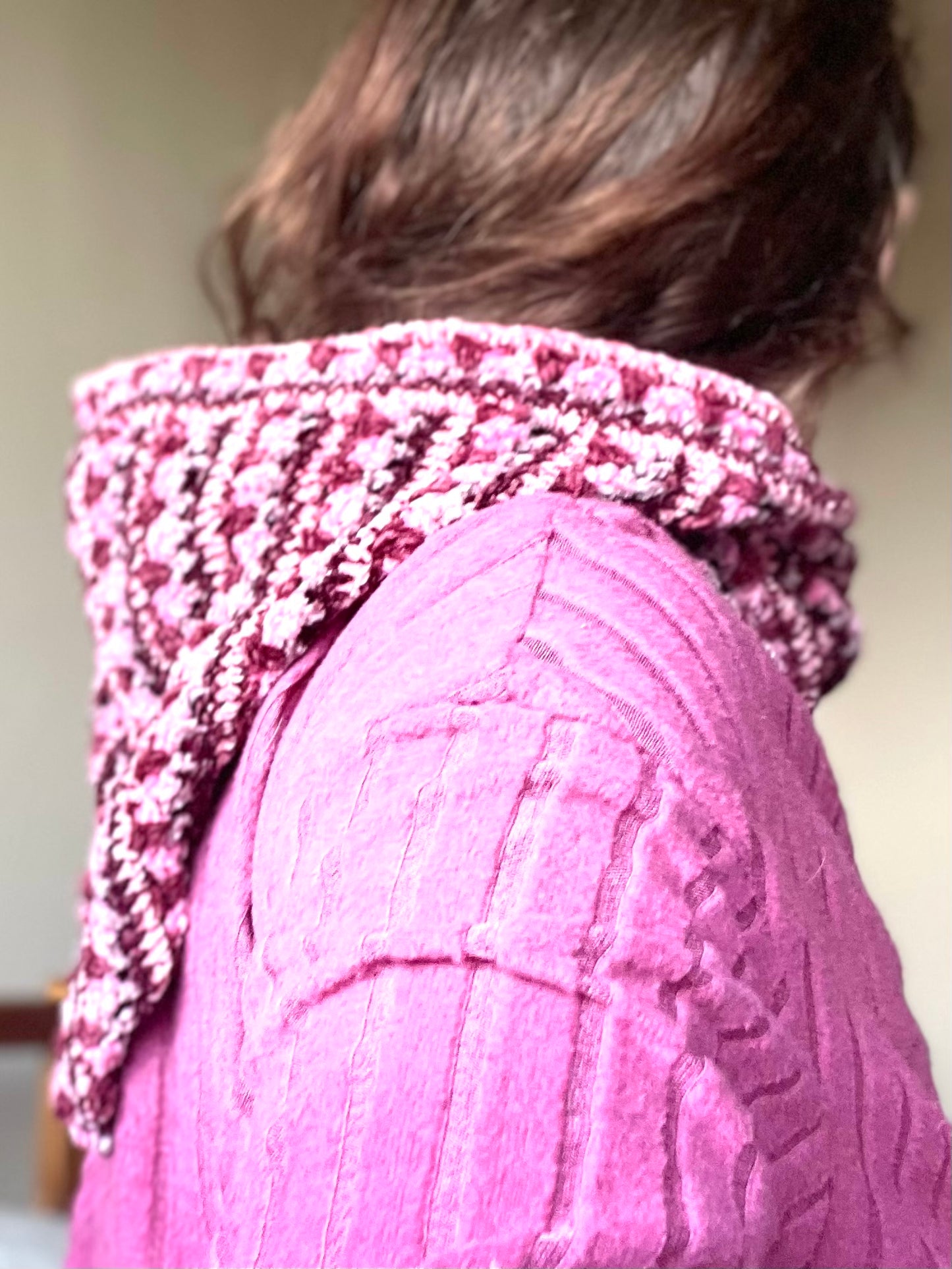 Kit: Crushed Velvet Chenille Hooded Cowl