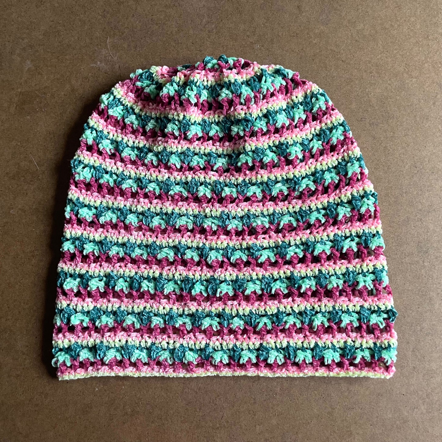 Kit: Carnival Crushed Velvet Chenille Slouchy Beanie Hat